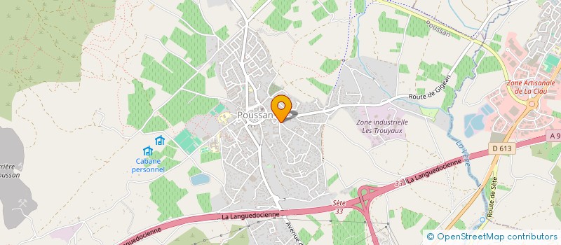 localisation de l'entreprise MONSIEUR ERIC BENADJAOUD  POUSSAN