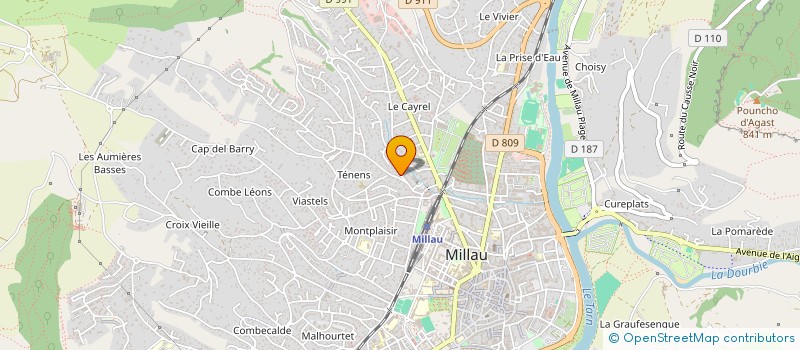 localisation de l'entreprise MONSIEUR ERIC BERTRAND  MILLAU