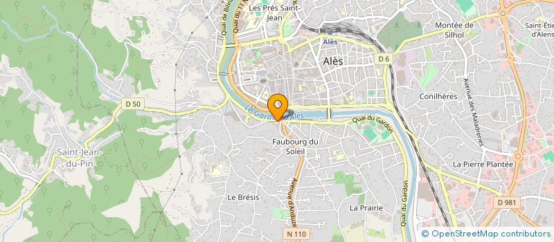 localisation de l'entreprise MONSIEUR ERIC BIDAULT  ALES