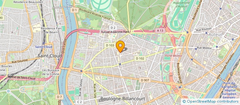 localisation de l'entreprise MONSIEUR ERIC BOITEL à BOULOGNE-BILLANCOURT