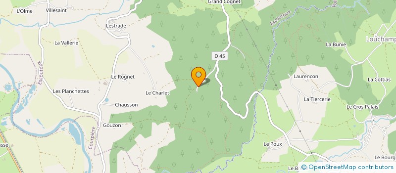 localisation de l'entreprise MONSIEUR ERIC BONNET  ESCOUTOUX