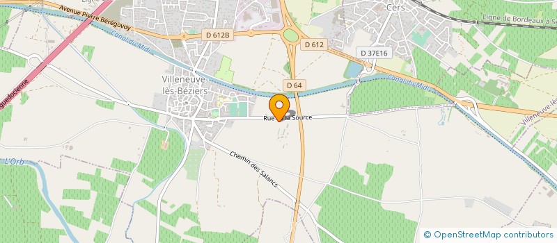 localisation de l'entreprise MONSIEUR ERIC BOURDILLON  VILLENEUVE-LES-BEZIERS