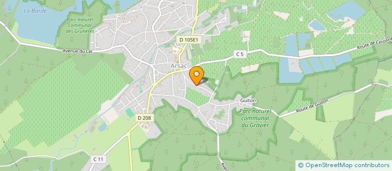 localisation de l'entreprise MONSIEUR ERIC BOUTE  ARSAC