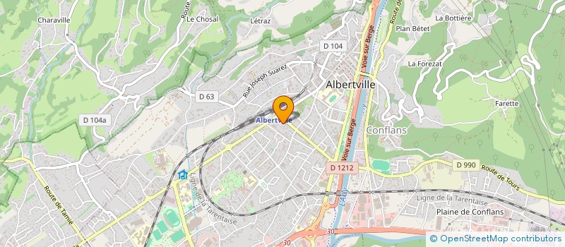 localisation de l'entreprise MONSIEUR ERIC BRAURE  ALBERTVILLE