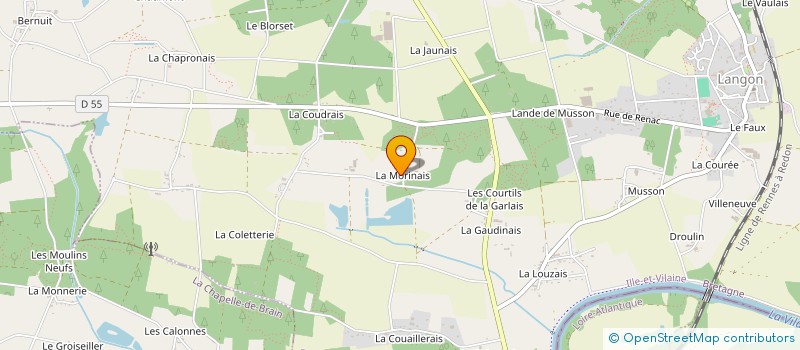 localisation de l'entreprise MONSIEUR ERIC BREGER  LANGON