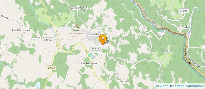 localisation de l'entreprise MONSIEUR ERIC BURGUIERE  GOLINHAC