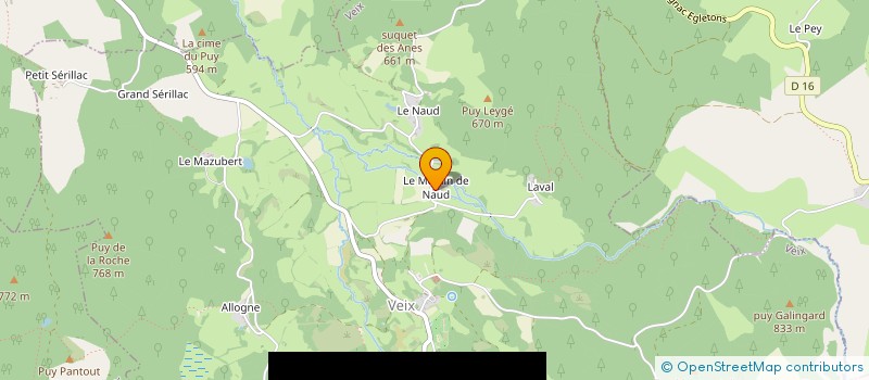 localisation de l'entreprise MONSIEUR ERIC BUSSAC  VEIX