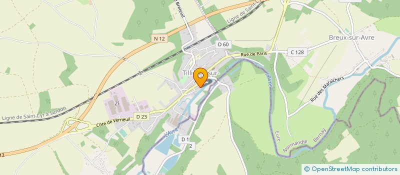 localisation de l'entreprise MONSIEUR ERIC CADEL  TILLIERES-SUR-AVRE