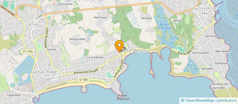 localisation de l'entreprise MONSIEUR ERIC CADIOT  CARNAC