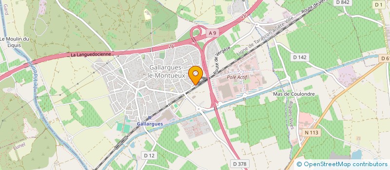 localisation de l'entreprise MONSIEUR ERIC CANDELON  GALLARGUES-LE-MONTUEUX