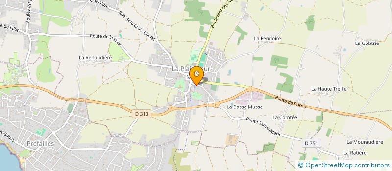 localisation de l'entreprise MONSIEUR ERIC CANTEREAU à LA PLAINE-SUR-MER