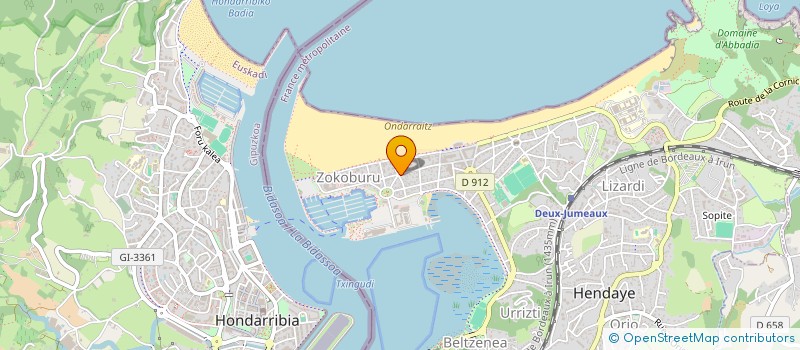 localisation de l'entreprise MONSIEUR ERIC CAPETTER  HENDAYE