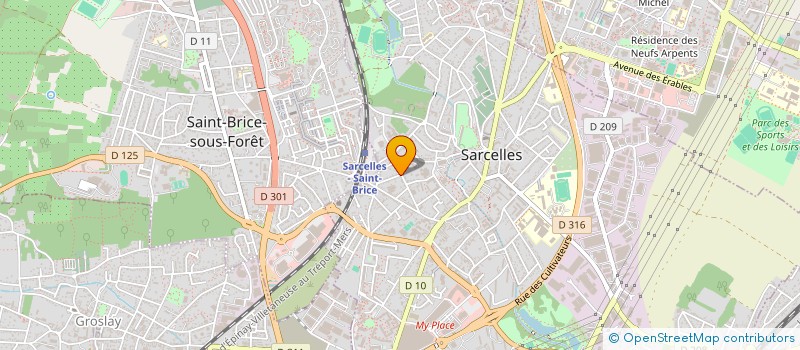 localisation de l'entreprise MONSIEUR ERIC CAZETTES à SARCELLES