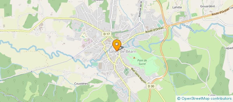 localisation de l'entreprise MONSIEUR ERIC CHAGUE MADEROU  SALIES-DE-BEARN