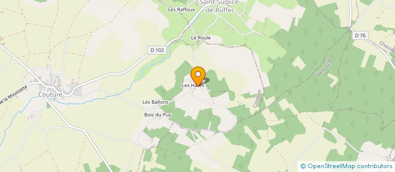 localisation de l'entreprise MONSIEUR ERIC CHAMOULEAU à COUTURE