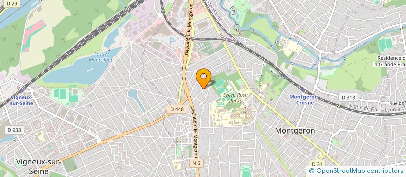 localisation de l'entreprise MONSIEUR ERIC CHATELAIN  MONTGERON