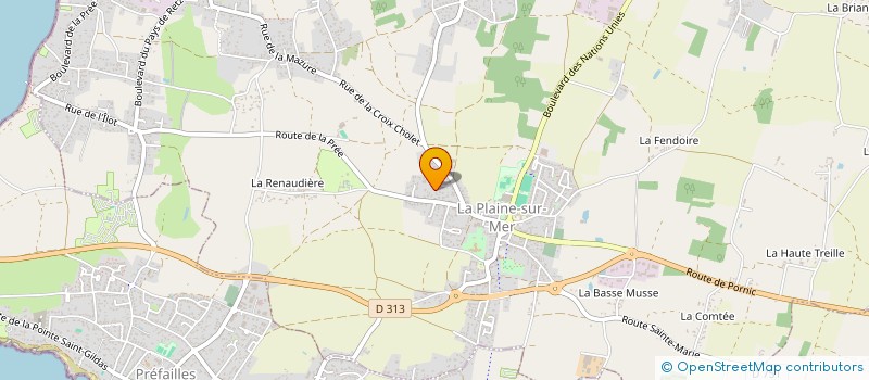 localisation de l'entreprise MONSIEUR ERIC CHAUVEAU à LA PLAINE-SUR-MER