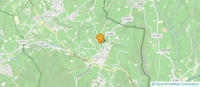 localisation de l'entreprise MONSIEUR ERIC CHAUVIN  FAUCON