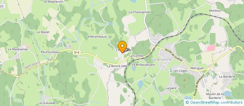 localisation de l'entreprise MONSIEUR ERIC CHAZETTE à SAINT-VAURY