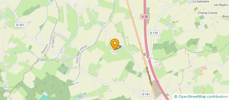 localisation de l'entreprise MONSIEUR ERIC CHEVALIER  LA BAZOGE