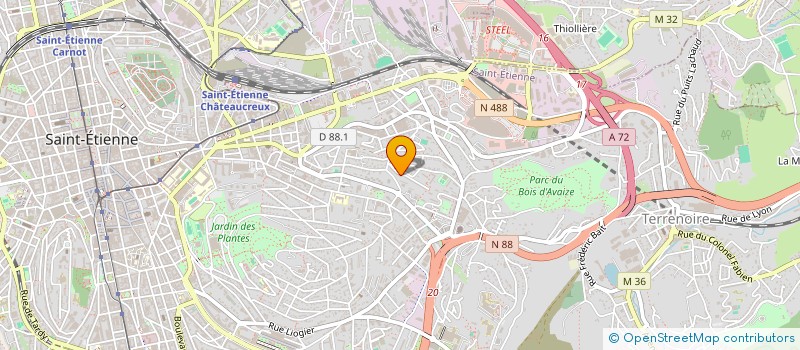 localisation de l'entreprise MONSIEUR ERIC CLAPEYRON-DUPRAZ  SAINT-ETIENNE