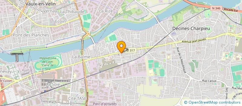 localisation de l'entreprise MONSIEUR ERIC COFFY  DECINES-CHARPIEU