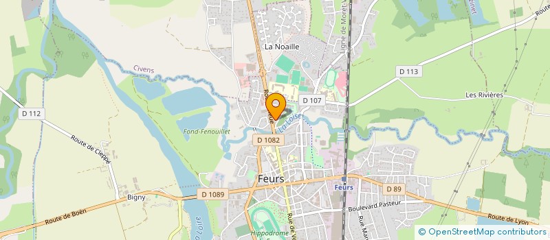 localisation de l'entreprise MONSIEUR ERIC COQUELAERE  FEURS