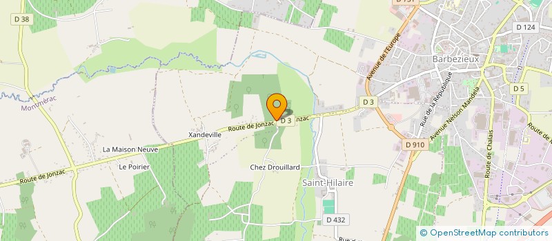 localisation de l'entreprise MONSIEUR ERIC CORNUT  BARBEZIEUX SAINT HILAIRE