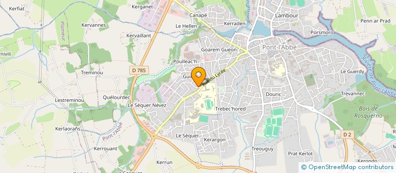 localisation de l'entreprise MONSIEUR ERIC COSSEC  PONT-L'ABBE