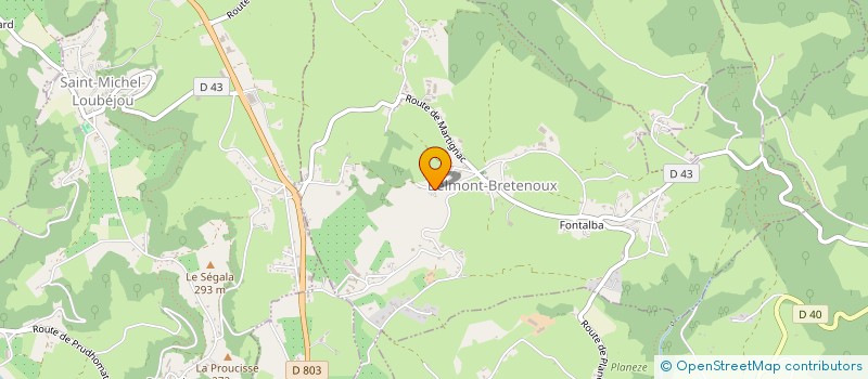 localisation de l'entreprise MONSIEUR ERIC COSTA  BELMONT-BRETENOUX