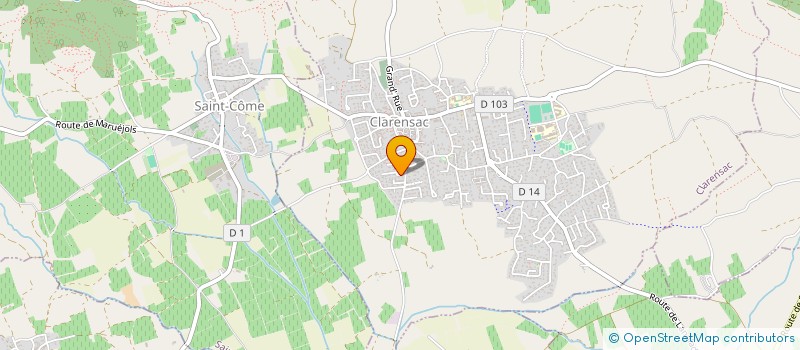 localisation de l'entreprise MONSIEUR ERIC COSTE  CLARENSAC