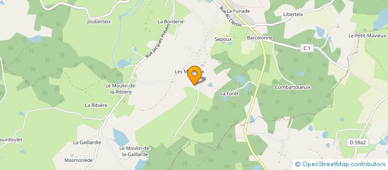 localisation de l'entreprise MONSIEUR ERIC CROCHET  LADIGNAC-LE-LONG