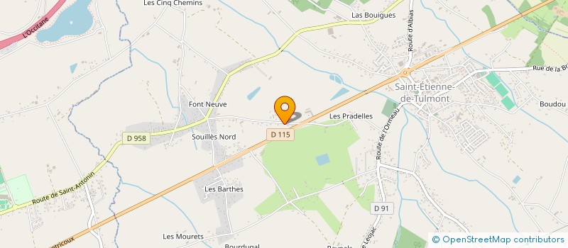 localisation de l'entreprise MONSIEUR ERIC DE LA CROPTE DE CHANTERAC  SAINT-ETIENNE-DE-TULMONT