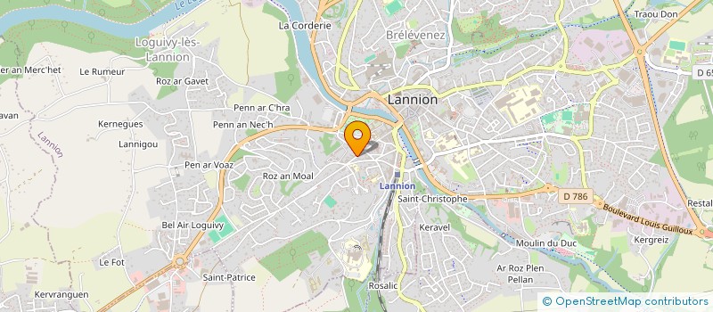 localisation de l'entreprise MONSIEUR ERIC DE TOURNEMIRE  LANNION