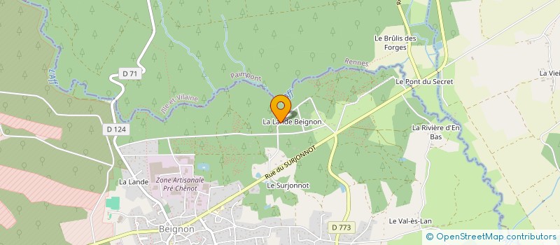 localisation de l'entreprise MONSIEUR ERIC DE VAULX  BEIGNON