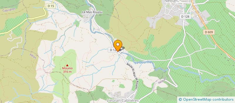 localisation de l'entreprise MONSIEUR ERIC DEDIEU  LIEURAN-CABRIERES