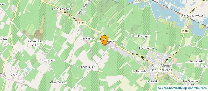 localisation de l'entreprise MONSIEUR ERIC DELAGE GANACHAUD à SAINT-MEME-LES-CARRIERES