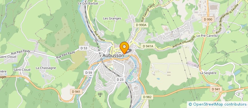 localisation de l'entreprise MONSIEUR ERIC DELBART à AUBUSSON