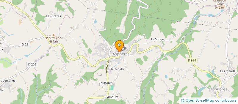 localisation de l'entreprise MONSIEUR ERIC DELBRUEL à ASPRIERES