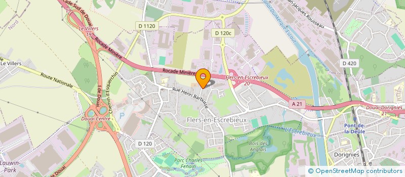 localisation de l'entreprise MONSIEUR ERIC DELVAUX  FLERS-EN-ESCREBIEUX