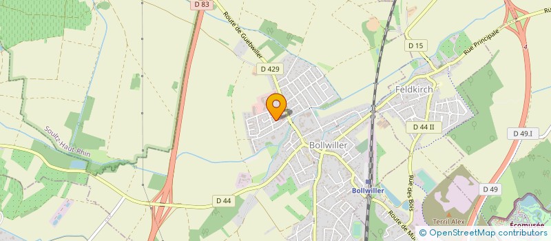 localisation de l'entreprise MONSIEUR ERIC DEROCHE  BOLLWILLER