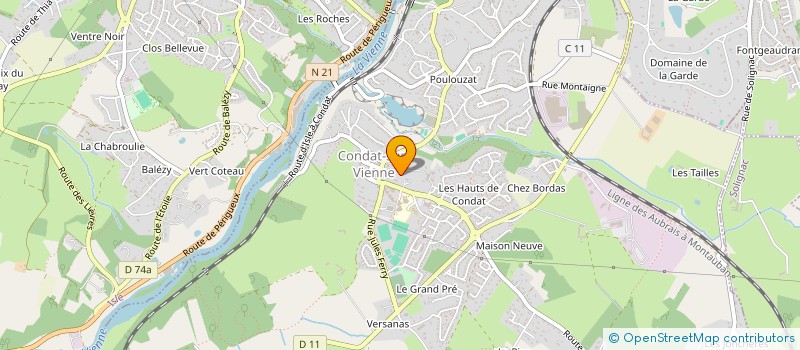 localisation de l'entreprise MONSIEUR ERIC DESBORDES  CONDAT-SUR-VIENNE