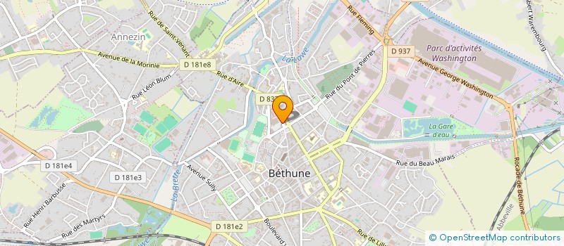 localisation de l'entreprise MONSIEUR ERIC DEVAUX à BETHUNE