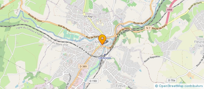 localisation de l'entreprise MONSIEUR ERIC DONJON  L'ARBRESLE