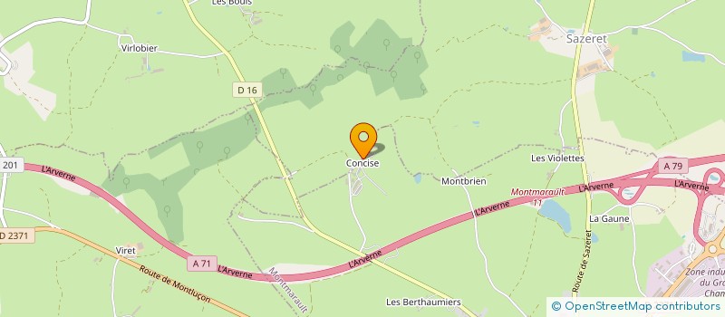 localisation de l'entreprise MONSIEUR ERIC DU BOULET  MONTMARAULT