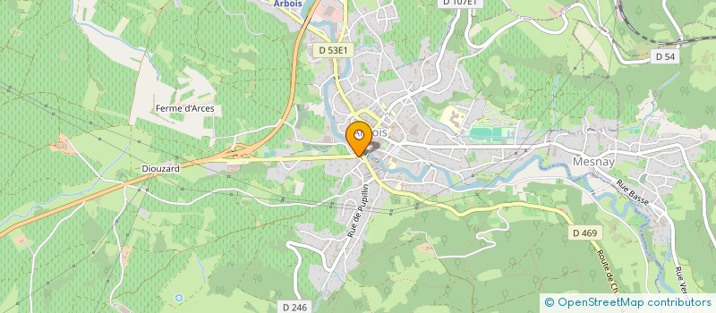 localisation de l'entreprise MONSIEUR ERIC DUPREZ à ARBOIS