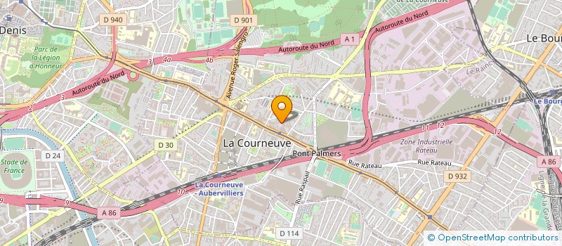 localisation de l'entreprise MONSIEUR ERIC DURAND à LA COURNEUVE