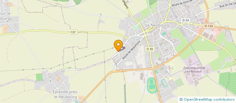 localisation de l'entreprise MONSIEUR ERIC DUVAL  LE NEUBOURG