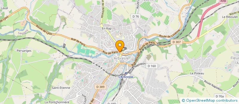 localisation de l'entreprise MONSIEUR ERIC FAYARD  L ARBRESLE