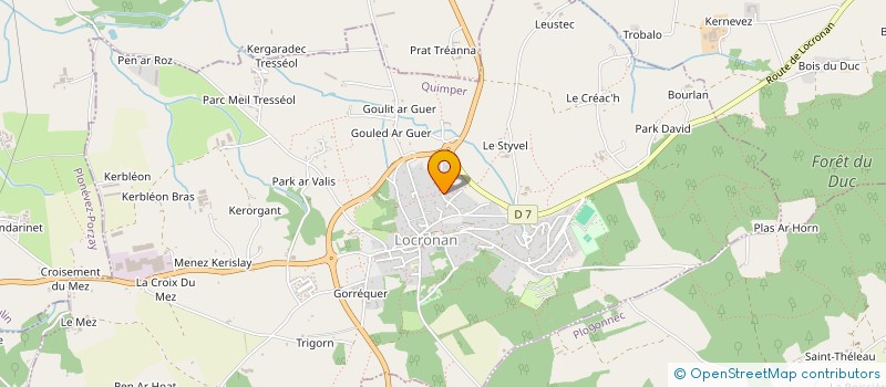 localisation de l'entreprise MONSIEUR ERIC FEILLANT  LOCRONAN